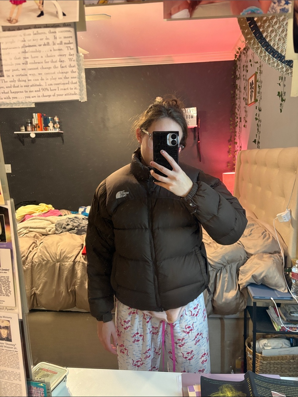 The North Face Women's Dark Brown Puffy Insulated Jacket 1996 retro nuptsw